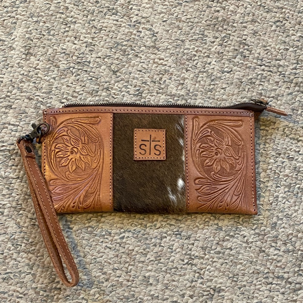 STS Ranchwear Clutch Wallet Hair-on-hide